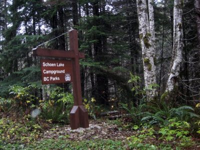 Schoen Lake Campsite sign
